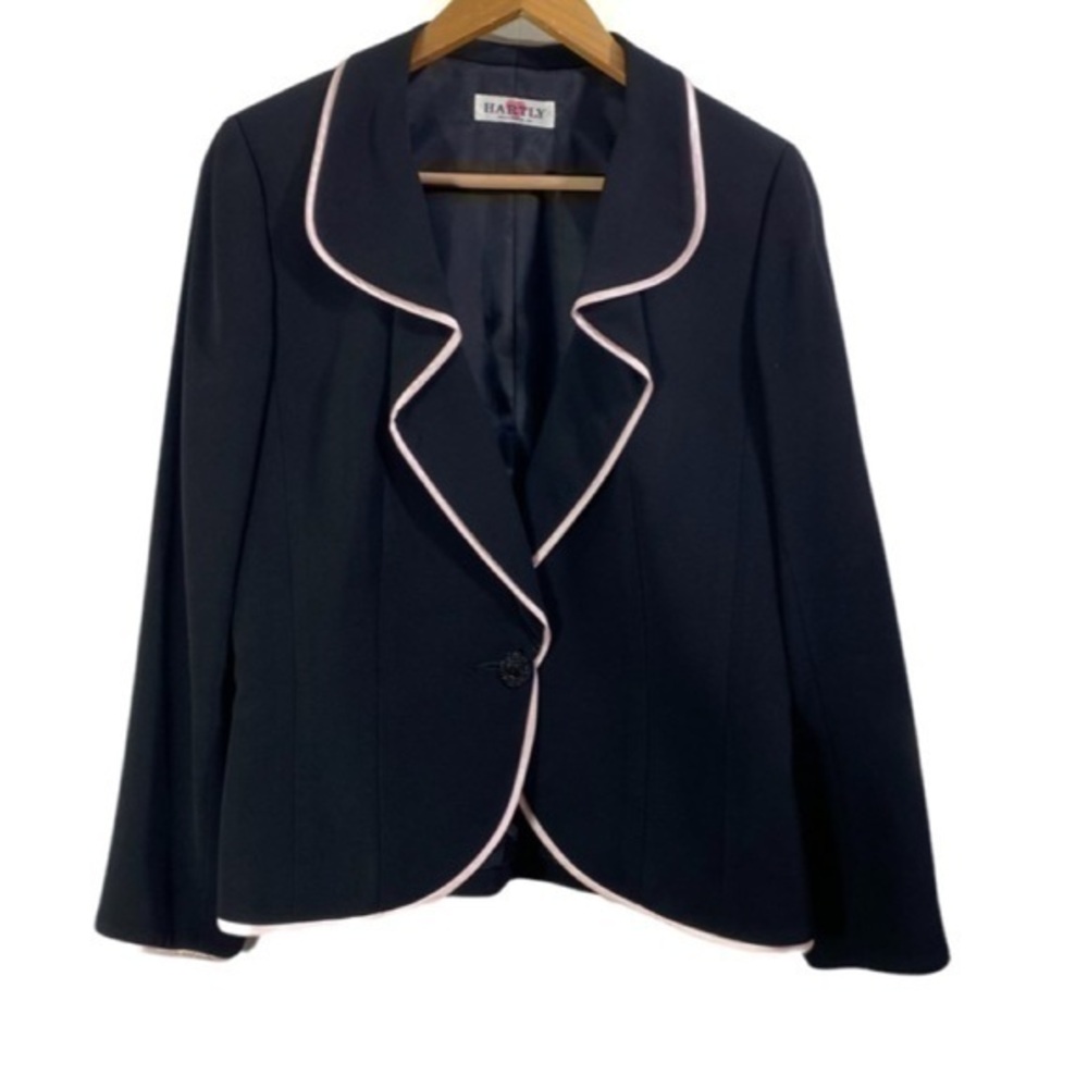 Vintage Hartly women’s blazer jacket top Size M Color Black